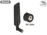 Delock LTE Antenne Dualband WLAN ac/a/b/g/n RP-SMA Stecker 1 - 4 dBi omnidirektional drehbar mit Kippgelenk schwarz