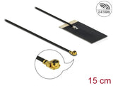 Delock WLAN 802.11 ac/ax/a/h/b/g/n Antenne I-PEX Inc., MHF® I Stecker 2,7 - 3,0 dBi 1.13 15 cm FPC intern Klebemontage