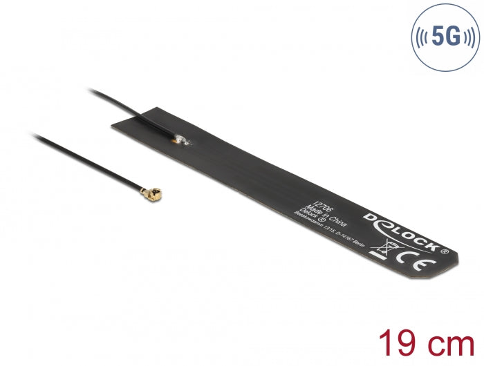 Delock 5G LTE Antenne I-PEX Inc., MHF® I kompatibler Stecker 0 - 4 dBi omnidirektional FPC
