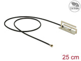 Delock WLAN 802.11 ac/ax/a/h/b/g/n Antenne I-PEX Inc., MHF® 4L Stecker 1,6 dBi 25 cm PIFA intern