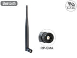 Delock WLAN 802.11 ac/a/b/g/n Antenne RP-SMA Stecker 4 - 5 dBi omnidirektional mit Kippgelenk schwarz