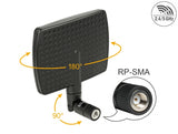 Delock WLAN 802.11 ac/a/b/g/n Antenne RP-SMA Stecker 5 - 7 dBi direktional mit Kippgelenk schwarz