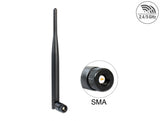 Delock WLAN Antenne 802.11 ac/a/b/g/n SMA 4 - 5 dBi omnidirektional Gelenk schwarz