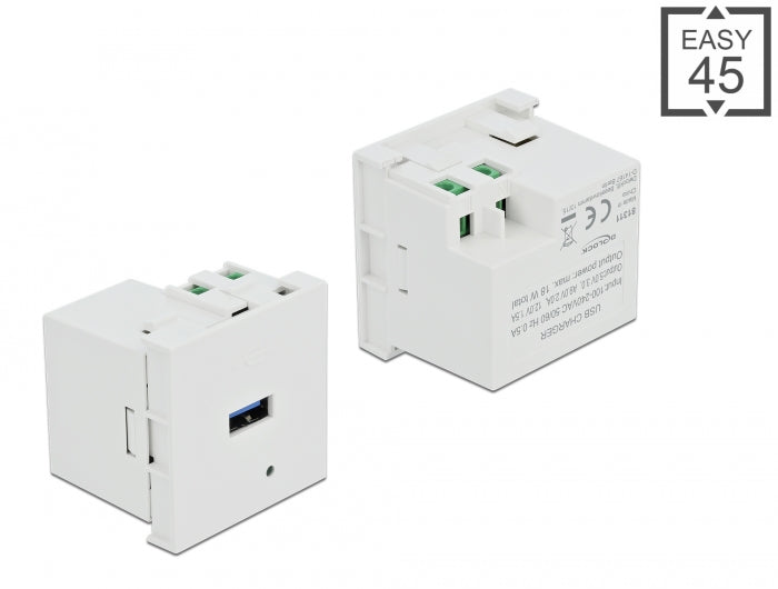 Delock Easy 45 USB Ladeportmodul 1 x USB Typ-A 18 W