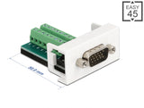 Delock Easy 45 Modul VGA Stecker zu Terminalblock 22,5 x 45 mm