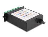Delock LWL HD (High Density) Kassette MPO Stecker zu 12 x LC Duplex Buchse, 24 Fasern, Singlemode, Polarität A, 9/125 µm
