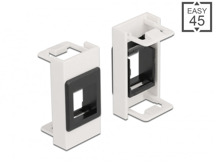 Delock Easy 45 Modul Keystone Halterung 22,5 x 45 mm, weiß / schwarz