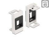 Delock Easy 45 Modul Keystone Halterung 22,5 x 45 mm, weiß / schwarz