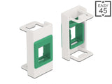 Delock Easy 45 Modul Keystone Halterung 22,5 x 45 mm, weiß / grün