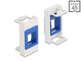 Delock Easy 45 Modul Keystone Halterung 22,5 x 45 mm, weiß / blau