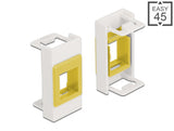 Delock Easy 45 Modul Keystone Halterung 22,5 x 45 mm, weiß / gelb