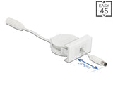 Delock Easy 45 Modul Power Ausrollkabel DC 5,5 x 2,1 mm Buchse / Stecker weiß