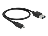Delock Kabel EASY-USB 2.0 Typ-A Stecker > USB 2.0 Typ Micro-B Stecker 50 cm schwarz