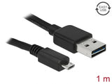 Delock Kabel EASY-USB 2.0 Typ-A Stecker > USB 2.0 Typ Micro-B Stecker 1 m schwarz
