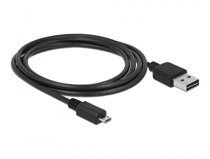 Delock Kabel EASY-USB 2.0 Typ-A Stecker > USB 2.0 Typ Micro-B Stecker 2 m schwarz