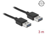 Delock Kabel EASY-USB 2.0 Typ-A Stecker > EASY-USB 2.0 Typ-A Stecker 3 m schwarz