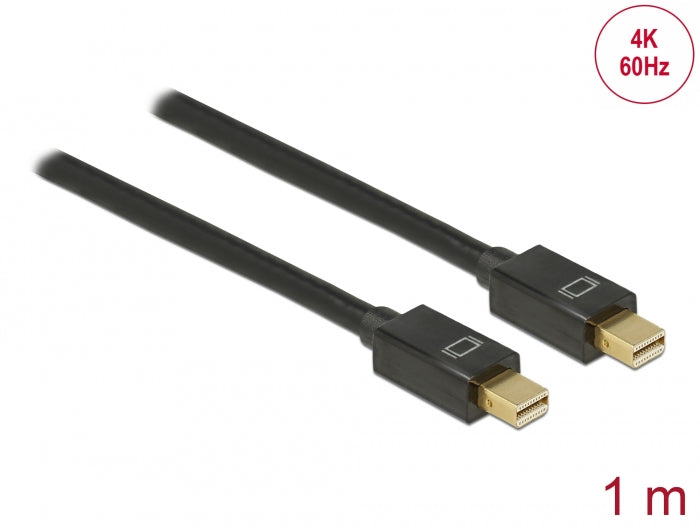 Delock Kabel Mini DisplayPort 1.2 Stecker > Mini DisplayPort Stecker 4K 60 Hz 1 m