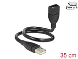 Delock Kabel USB 2.0 Typ-A Stecker > USB 2.0 Typ-A Buchse ShapeCable 0,35 m