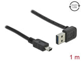 Delock Kabel EASY-USB 2.0 Typ-A Stecker gewinkelt oben / unten > USB 2.0 Typ Mini-B Stecker 1 m