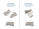 Delock RJ45 Modularer Stecker mit gebogener Rastnase Cat.6 und Knickschutztülle 50er Set