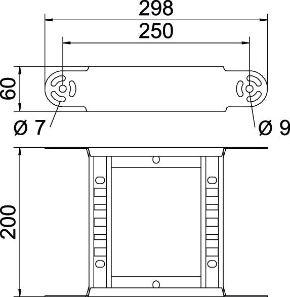 BETTERMANN Bogen Kabelleiter 90° o.Verb LGBE 620 FS steigend/fallend 60x200mm