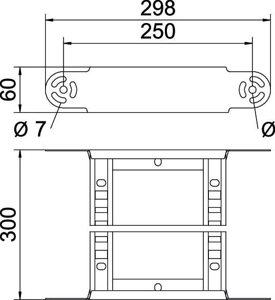 BETTERMANN Bogen Kabelleiter 90° o.Verb LGBE 630 FS steigend/fallend 60x300mm