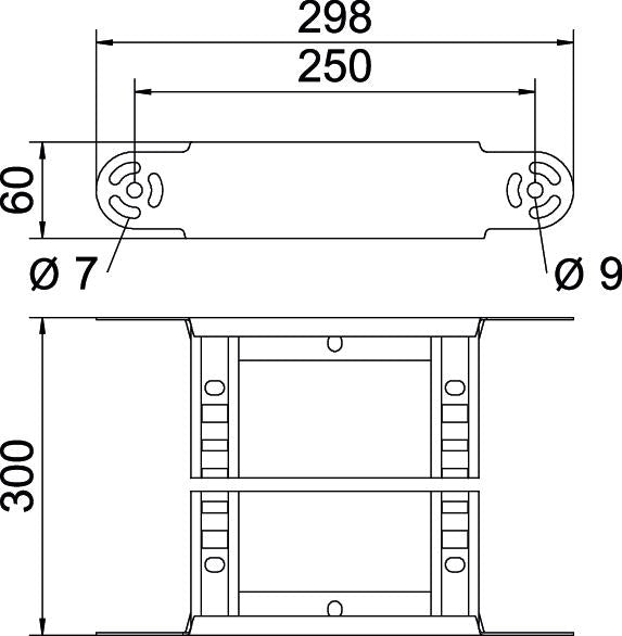 BETTERMANN Bogen Kabelleiter 90° o.Verb LGBE 630 A2 steigend/fallend 60x300mm