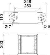 BETTERMANN Bogen Kabelleiter 90° o.Verb LGBE 1120 FS steigend/fallend 110x200mm