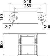 BETTERMANN Bogen Kabelleiter 90° o.Verb LGBE 1160 FS steigend/fallend 110x600mm