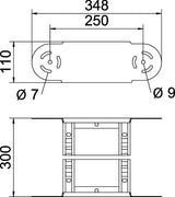 BETTERMANN Bogen Kabelleiter 90° o.Verb LGBE 1130 FT steigend/fallend 110x300mm