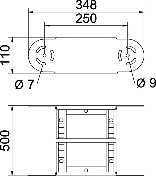 BETTERMANN Bogen Kabelleiter 90° o.Verb LGBE 1150 FT steigend/fallend 110x500mm