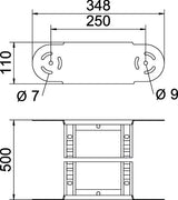 BETTERMANN Bogen Kabelleiter 90° o.Verb LGBE 1150 FT steigend/fallend 110x500mm