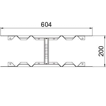 BETTERMANN Verbinder Kabeltrag ST 604mm LMFV 620 FT Schraubverb 200x60mm