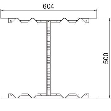 BETTERMANN Verbinder Kabeltrag ST 604mm LMFV 650 FT Schraubverb 500x60mm