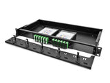 Delock LWL HD (High Density) Kassette MPO Stecker zu 12 x LC Duplex Buchse, 24 Fasern, Singlemode, Polarität A, 9/125 µm