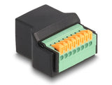 Delock RJ45 Buchse zu Terminalblock mit Drucktaster Adapter