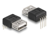 Delock Adapter USB 2.0 Typ-A Buchse zu 4 Pin 90° gewinkelt