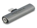 Delock Audio Adapter USB Type-C™ zu Klinkenbuchse und USB Type-C™ PD grau