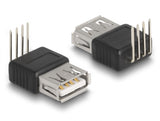Delock Adapter USB 2.0 Typ-A Buchse zu 4 Pin 90° gewinkelt