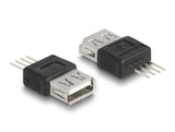 Delock Adapter USB 2.0 Type-A Buchse zu 4 Pin