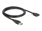 Delock USB 5 Gbps Kabel Typ-A Stecker zu USB 5 Gbps Typ Micro-B Stecker mit Schrauben 1 m