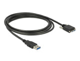 Delock USB 5 Gbps Kabel Typ-A Stecker zu USB 5 Gbps Typ Micro-B Stecker mit Schrauben 3 m
