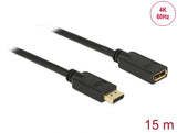 Delock DisplayPort 1.2 Verlängerungskabel 4K 60 Hz 15 m