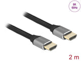 Delock Ultra High Speed HDMI Kabel 48 Gbps 8K 60 Hz grau 2 m zertifiziert