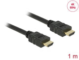 Delock Kabel High Speed HDMI mit Ethernet HDMI A Stecker > HDMI A Stecker 3D 4K 1 m