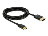 Delock Kabel High Speed HDMI mit Ethernet - HDMI-A Stecker > HDMI Micro-D Stecker 3D 4K 3 m Aktiv Slim High Quality