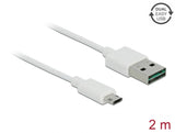Delock Kabel EASY-USB 2.0 Typ-A Stecker > EASY-USB 2.0 Typ Micro-B Stecker 2 m weiß