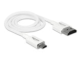 Delock Kabel High Speed HDMI mit Ethernet - HDMI-A Stecker > HDMI Micro-D Stecker 3D 4K 0,5 m Slim High Quality