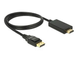 Delock Kabel DisplayPort 1.2 Stecker > High Speed HDMI-A Stecker Passiv 4K 30 Hz 1 m schwarz