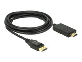 Delock Kabel DisplayPort 1.2 Stecker > High Speed HDMI-A Stecker Passiv 4K 30 Hz 3 m schwarz